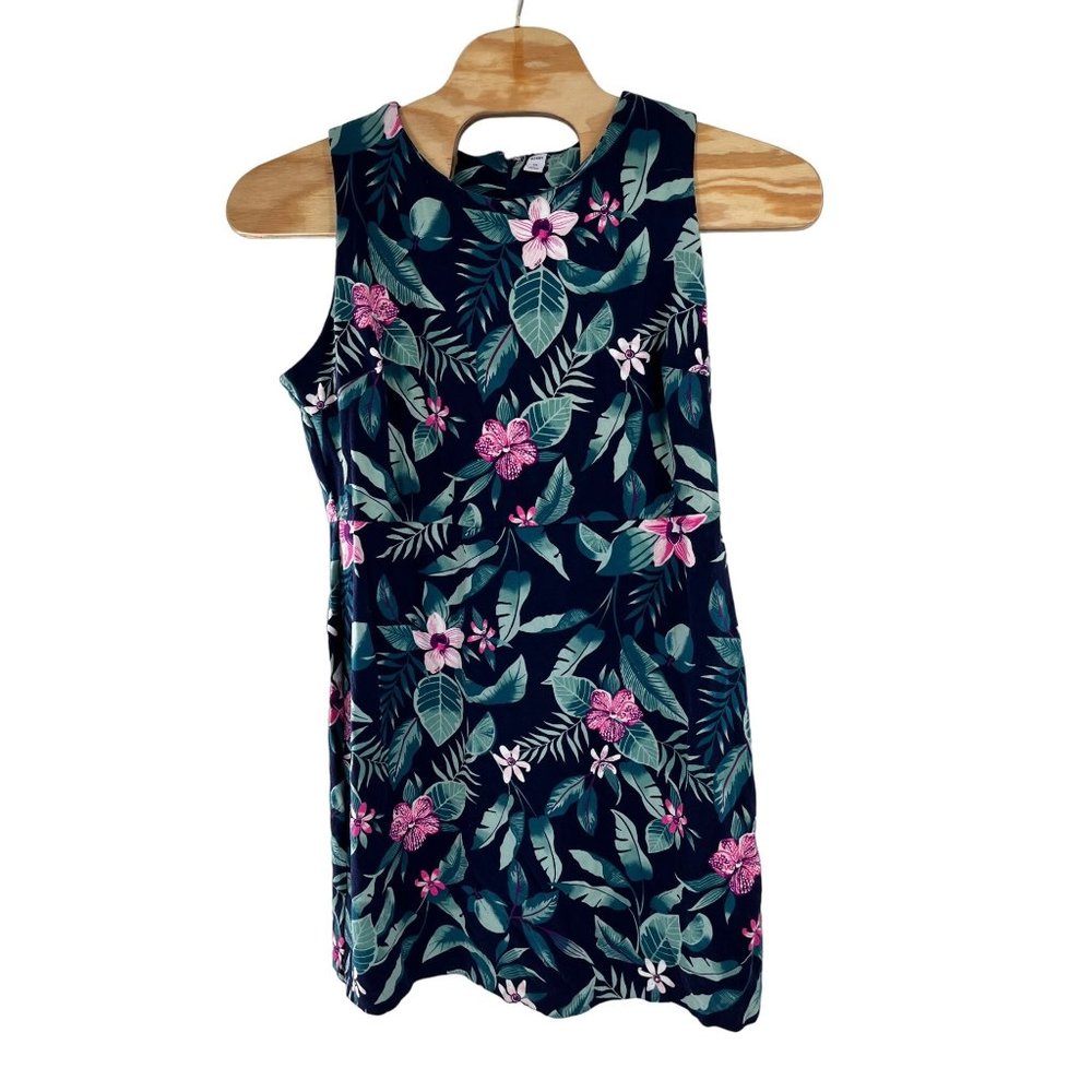 Old Navy tropical cotton blend sleeveless dress floral‎ XXL